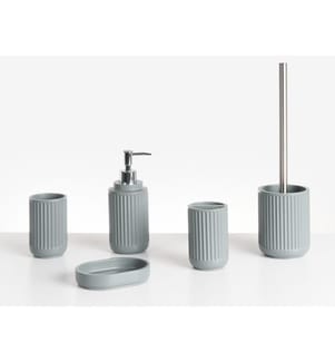 Set de 5 accessoires de salle de bain HUARMEY Gris clair