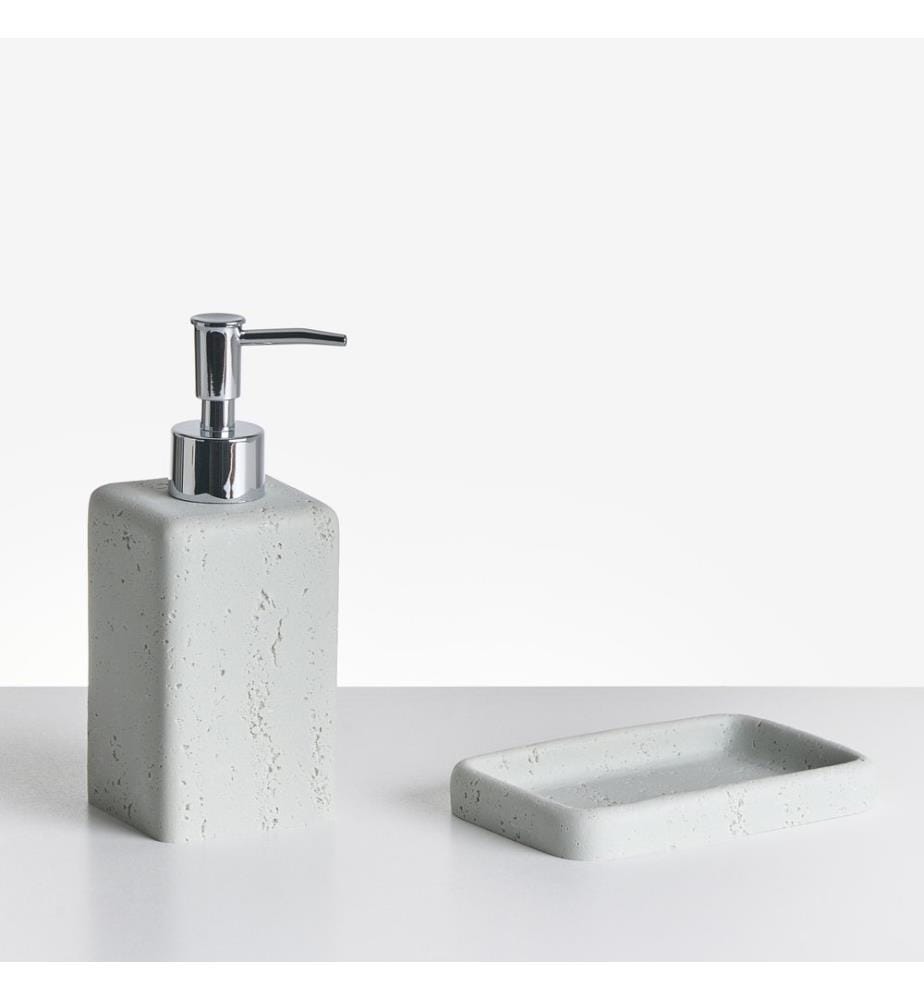 5-Piece Bathroom Accessories Set VILCANOTA Grey Concrete Effect
