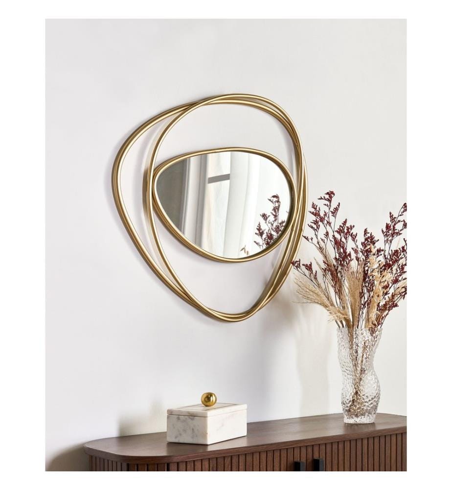 Wandspiegel COURCY 50 cm 54 cm Metall Gold