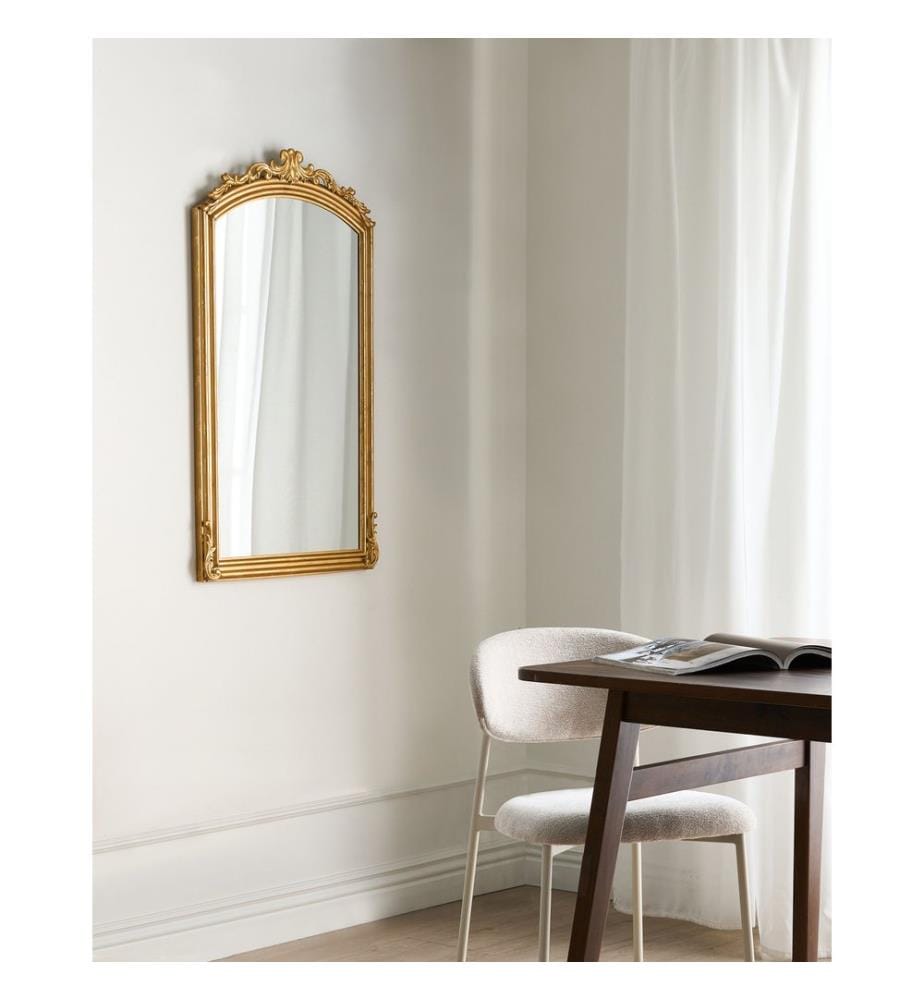 Wandspiegel GORGES 55 cm 96 cm Metall Gold