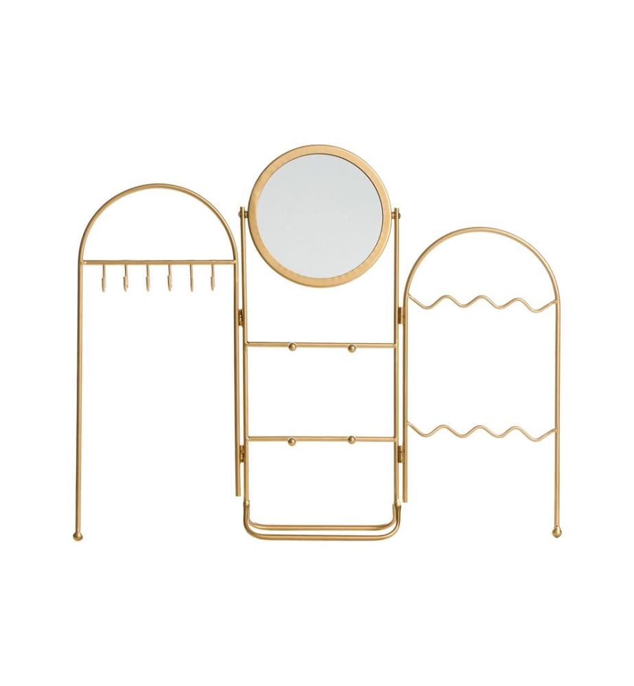 Porte-bijoux avec miroir PIROU Doré