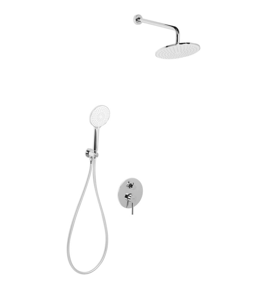 Einbau-Duschset mit Regendusche PUELO Silber