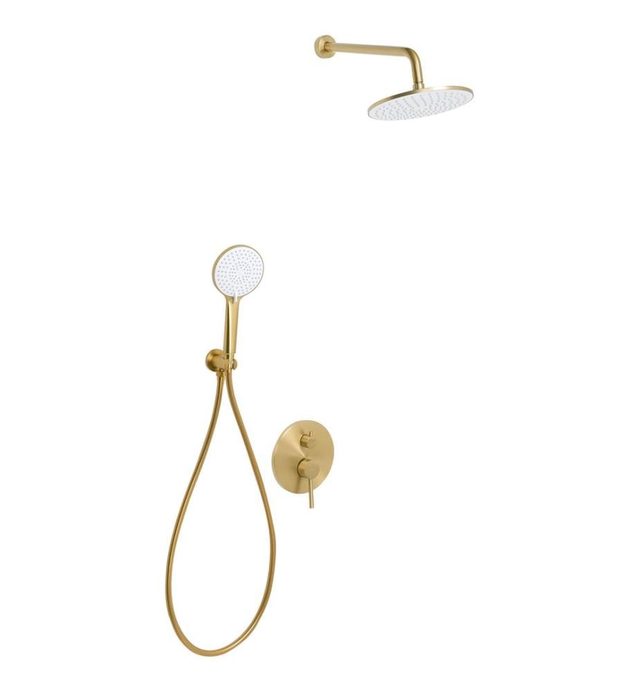 Einbau-Duschset mit Regendusche PUELO Gold