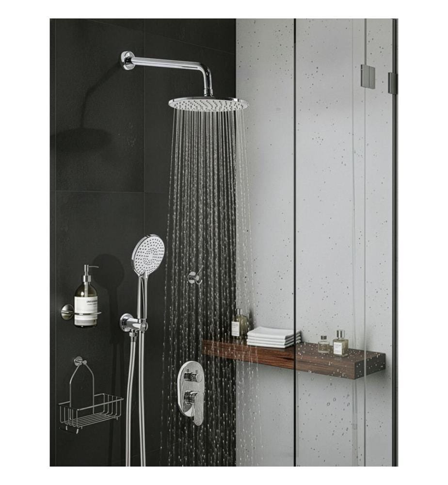 Einbau-Duschset mit Regendusche TINGUIRIRICA Silber