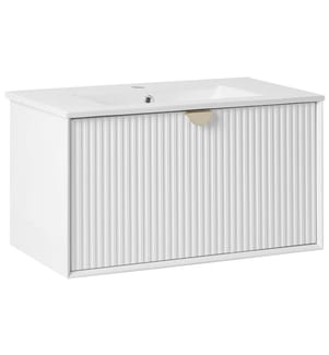 Wall Mounted Vanity Unit with Basin BONAIRE White