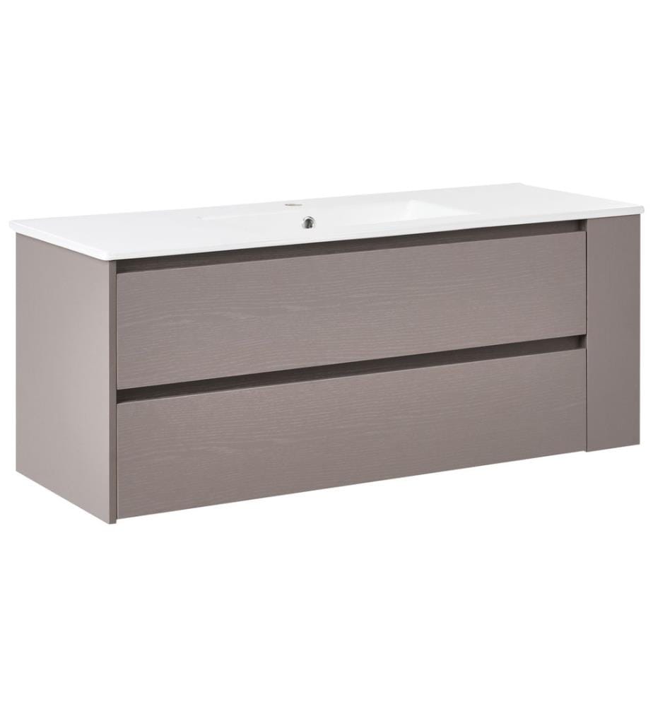 Wall Mounted Vanity Unit with Basin MANCORA Taupe