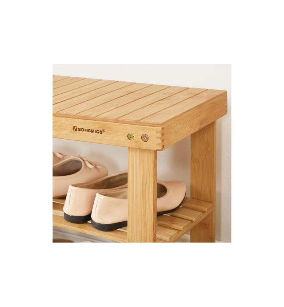 Songmics - Schuhregal aus Bambus, Nature