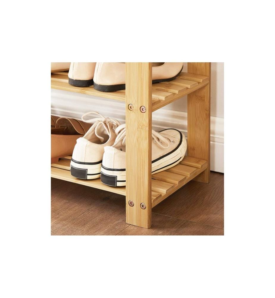 Songmics - Schuhregal aus Bambus, Nature