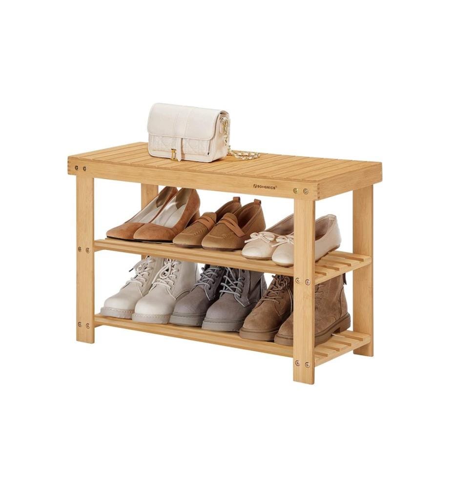 Songmics - Schuhregal aus Bambus, Nature