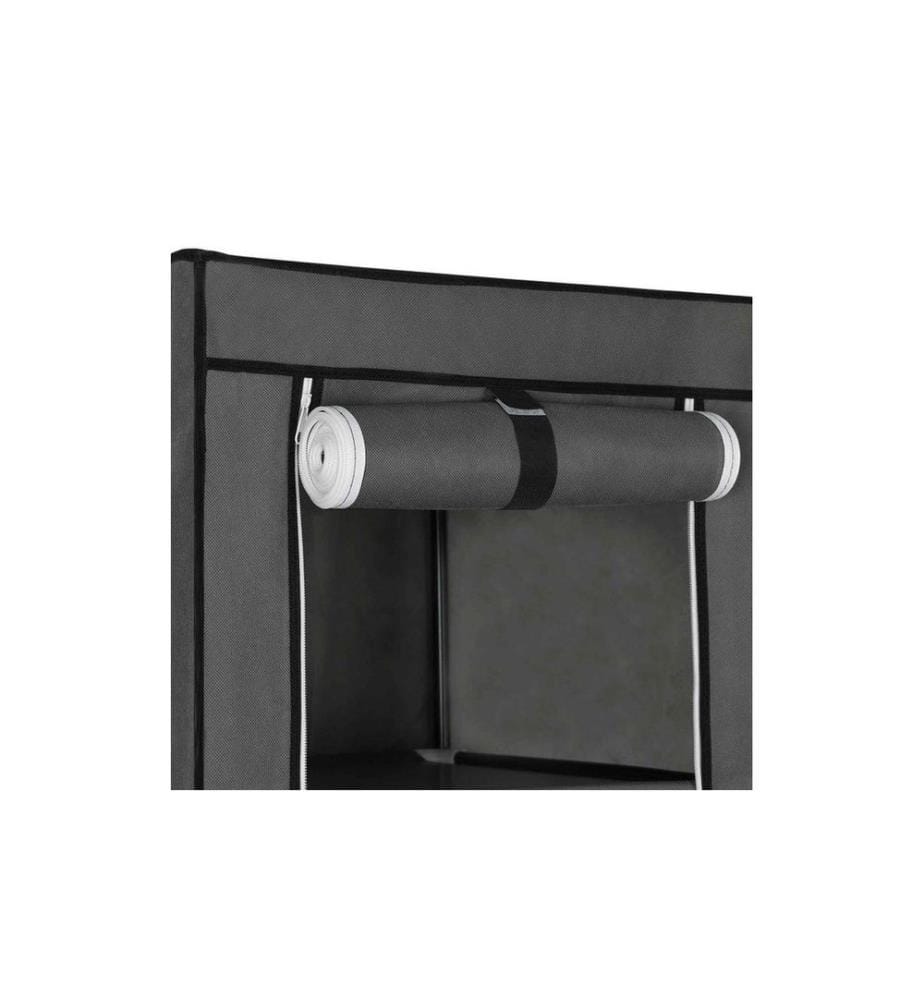 Songmics - Regal mit hochrollbaren Türen Grau