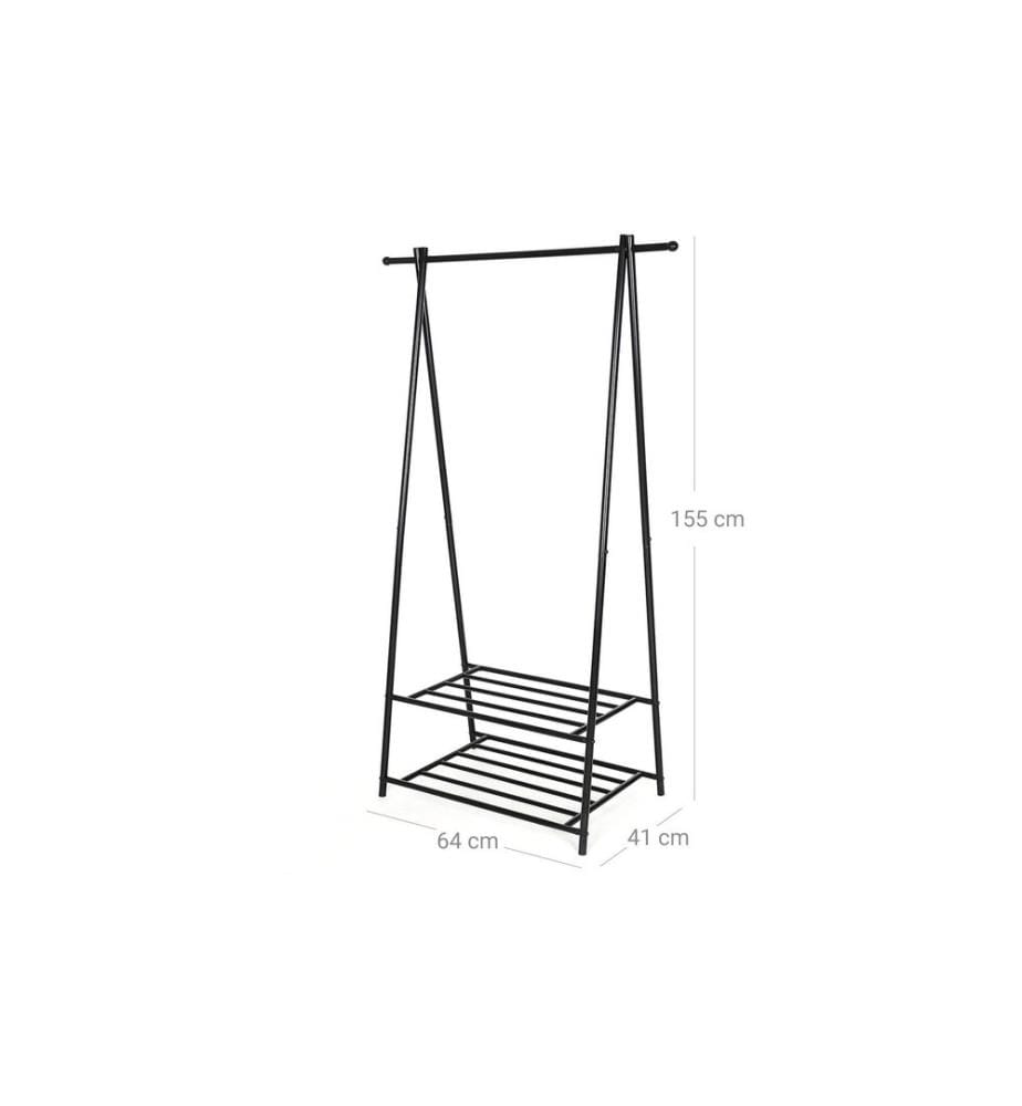 Songmics - Porte-manteau 87,5 x 155 cm, Noir