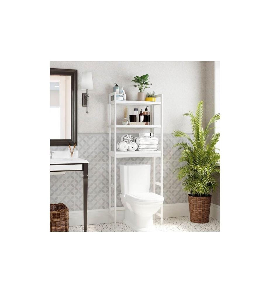Songmics - Badezimmerregal 163 x 63 cm, Weiss