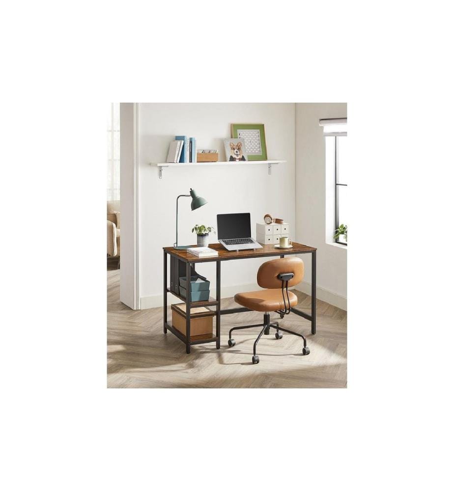 Songmics - Table LWD47X Brun vintage-noir