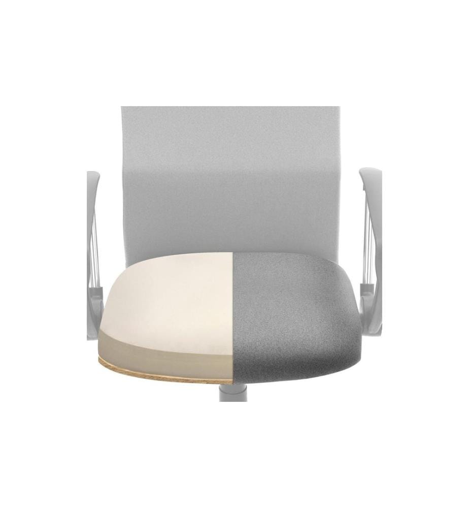 Songmics - Chaise de bureau avec dossier rembourré et accoudoirs, gris