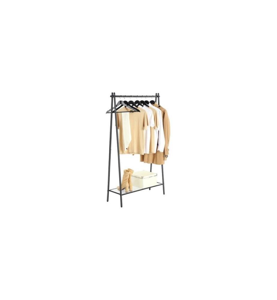 Songmics - Porte-manteau 153 cm, Noir/Noir mat
