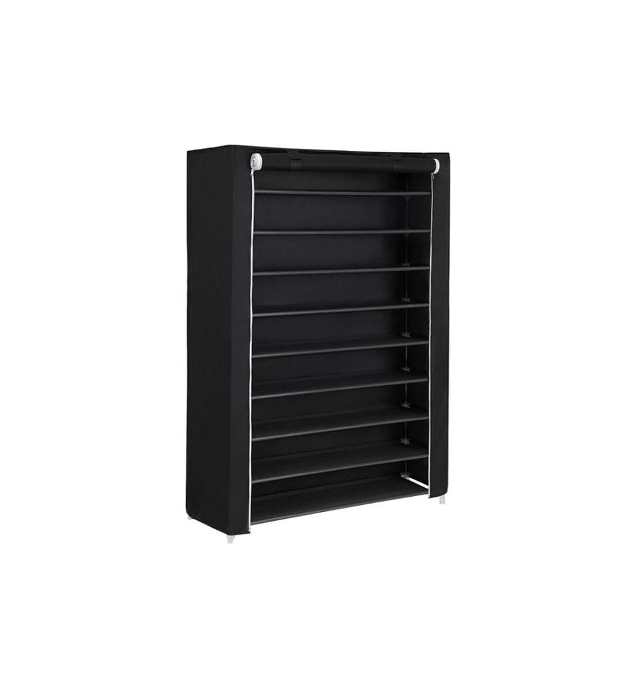 Songmics - Schuhschrank mit Rolltür 100 x 28 x 162 cm, Schwarz