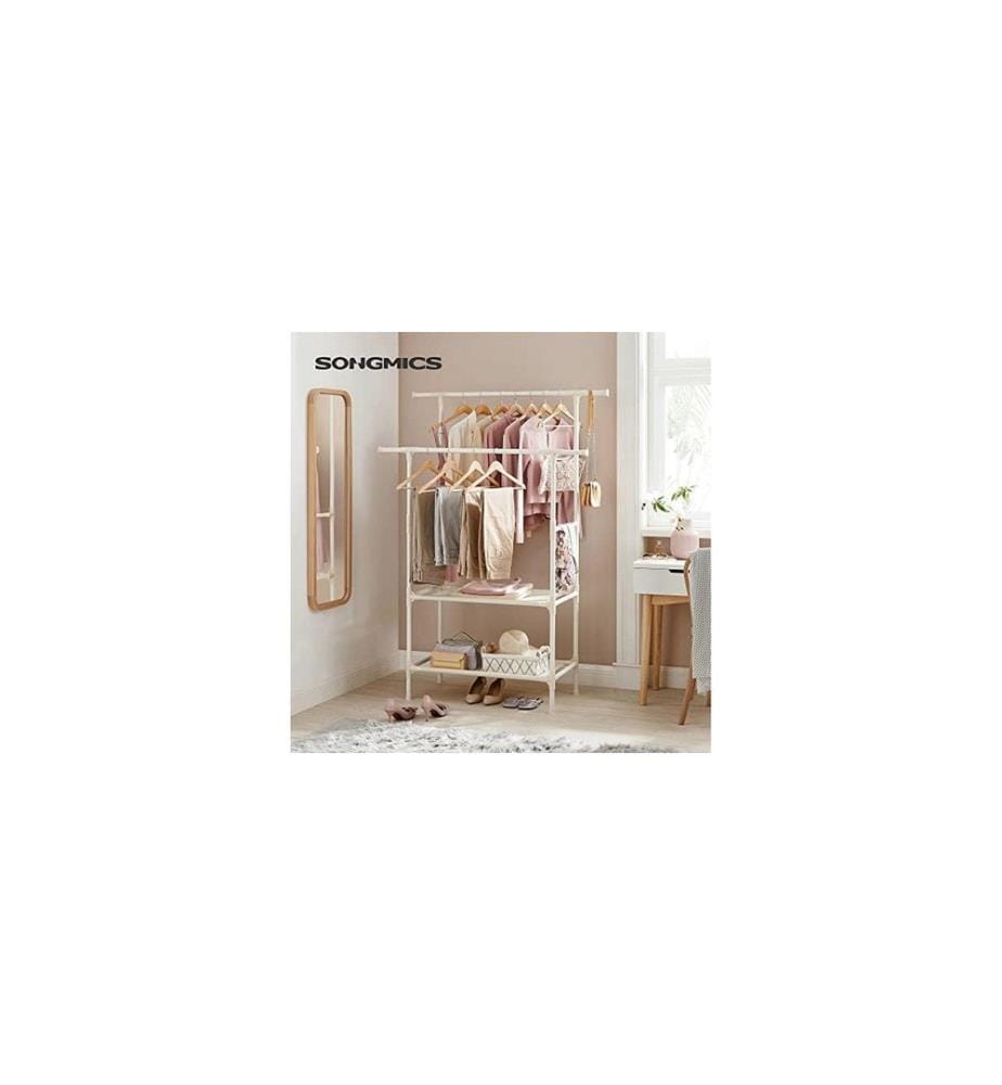Songmics - Porte-manteau 112 x 49 x 177 cm, Blanc