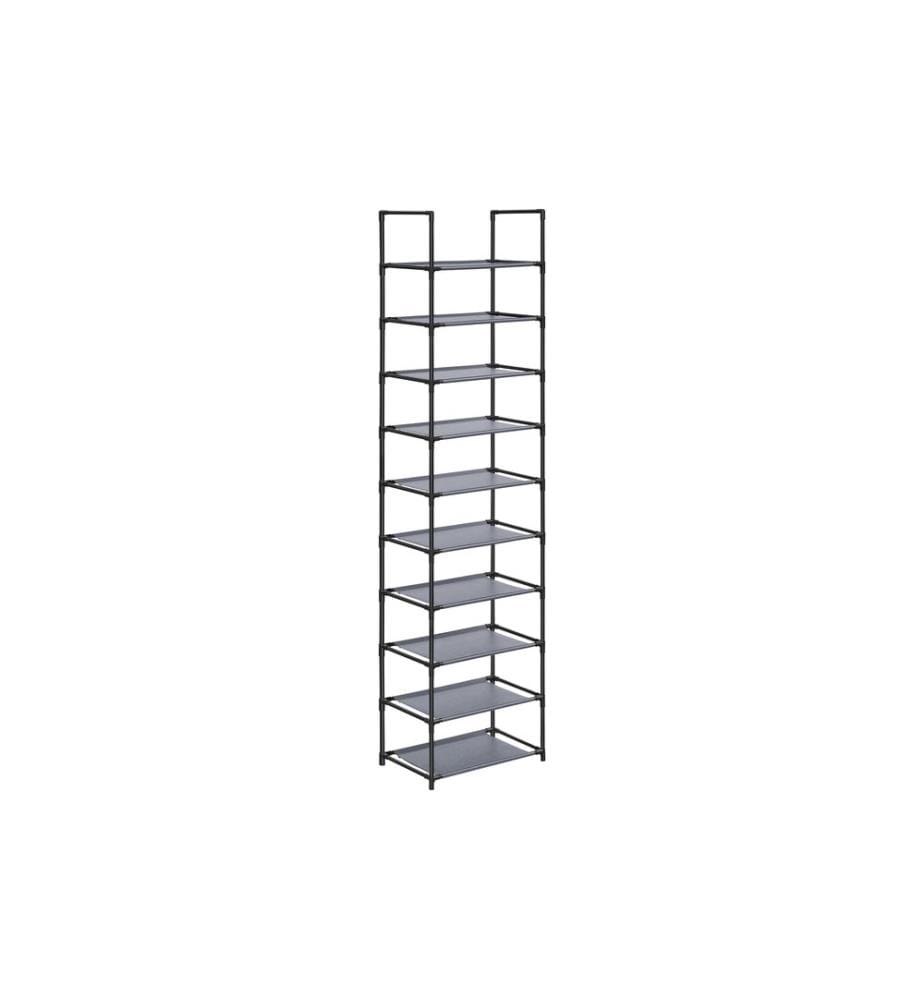 Songmics - Étagère à chaussures avec 10 étagères 45 x 173 cm, Gris