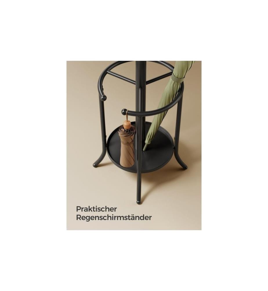 Songmics - Portemanteau avec 12 crochets Noir