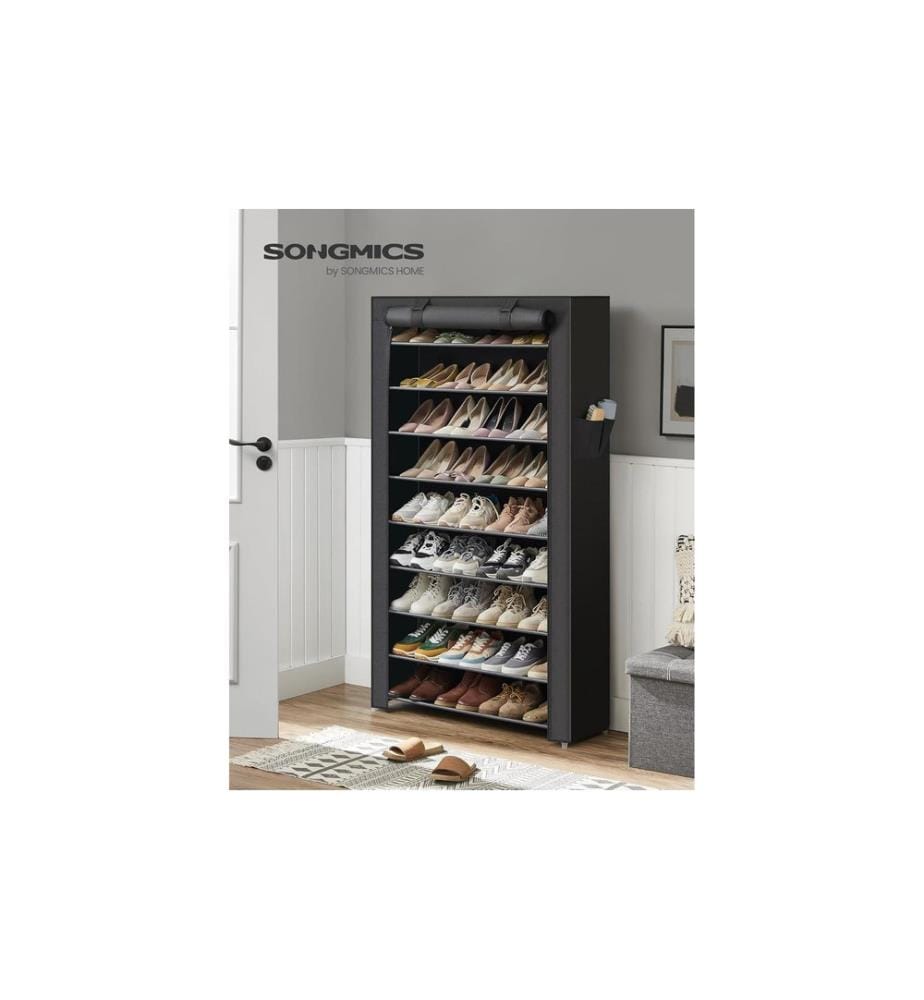 Songmics - Schuhregal 85 x 28 x 162 cm, Schwarz