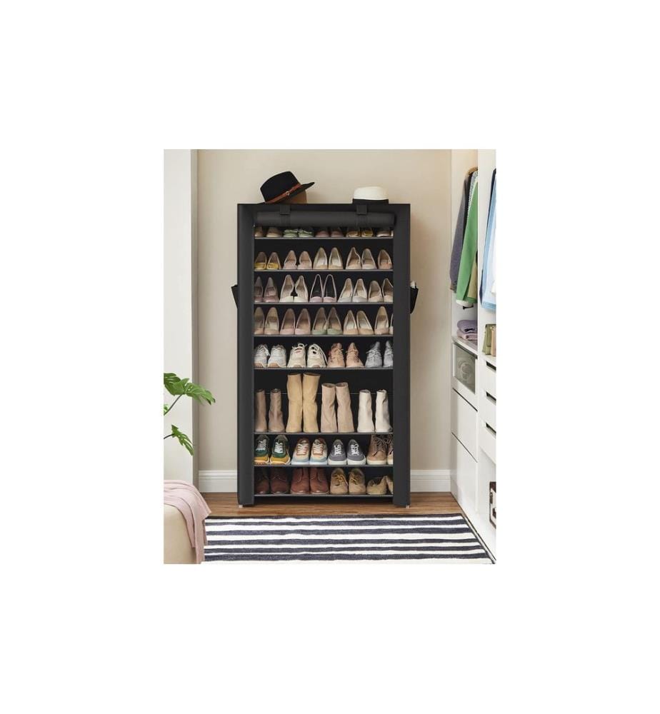 Songmics - Schuhregal 85 x 28 x 162 cm, Schwarz