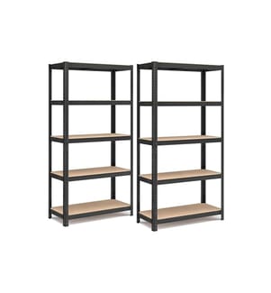 Songmics - Regal 5 Ablagen Schwarz