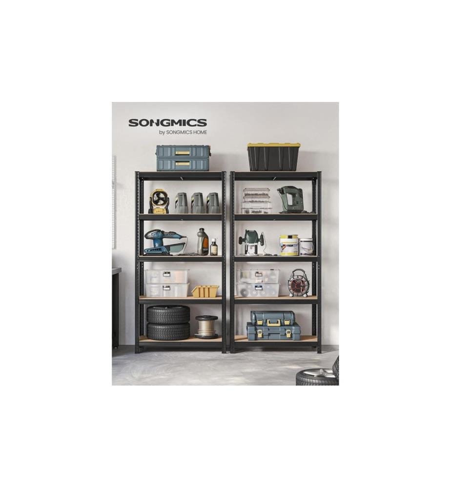 Songmics - Regal 5 Ablagen Schwarz