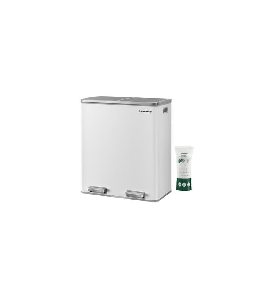 Songmics - Abfalleimer Mülleimer 60 l, Weiss