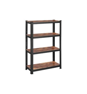 Songmics - Regal mit 4 Ablagen Schwarz/Braun