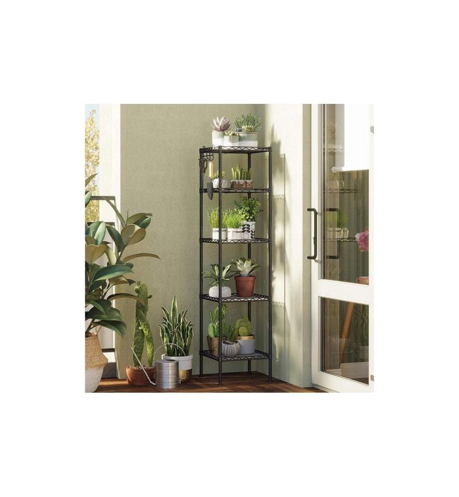 Songmics - Étagère avec 5 niveaux 30 x 30 x 121 cm, Noir