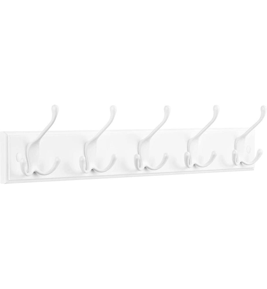 Songmics - Garderobe mit 5 Haken Weiss