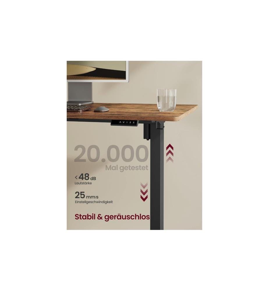 Songmics - Tischgestell ohne Platte 72-120 cm, Schwarz