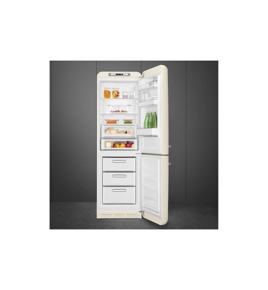 SMEG - Kühl-Gefrierkombination FAB32RCR6 Crème, Rechts
