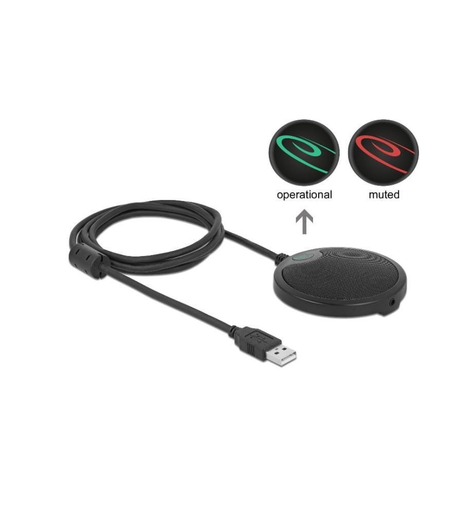 DELOCK - Microphone à condensateur USB, pour les conférences, omnidirectionnel
