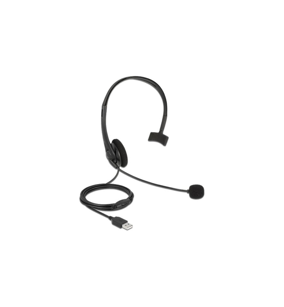 DELOCK - Headset USB Mono für PC und Notebook – Ultra-Leicht