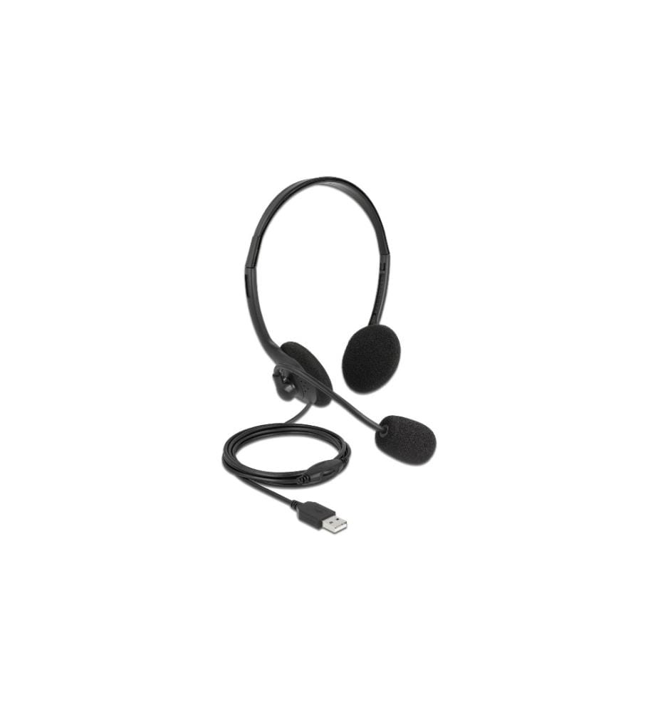 DELOCK - Casque USB Stereo pour PC et laptop – Ultra léger