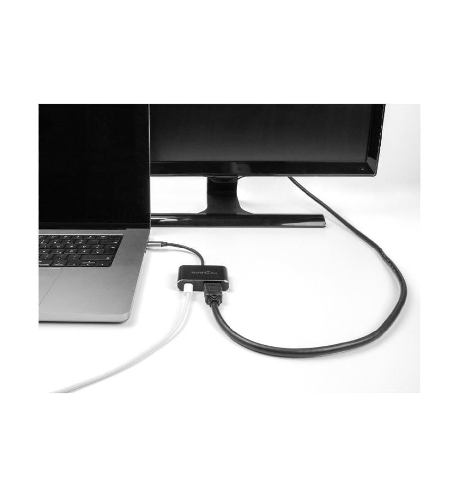 DELOCK - Adapter 8K/60Hz USB Type-C - HDMI/USB Type-C