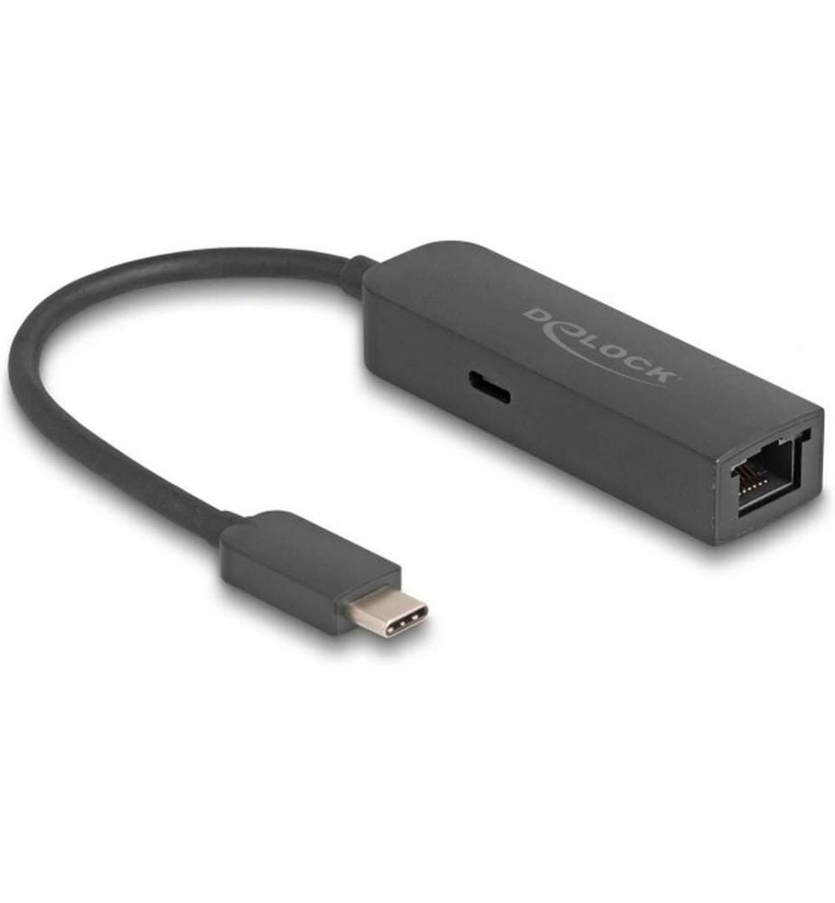 DELOCK - Netzwerk-Adapter USB-C – RJ45 2.5Gbps mit PD 100 Watt