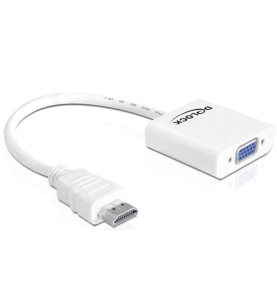 DELOCK - Adapterkabel HDMI - VGA Weiss