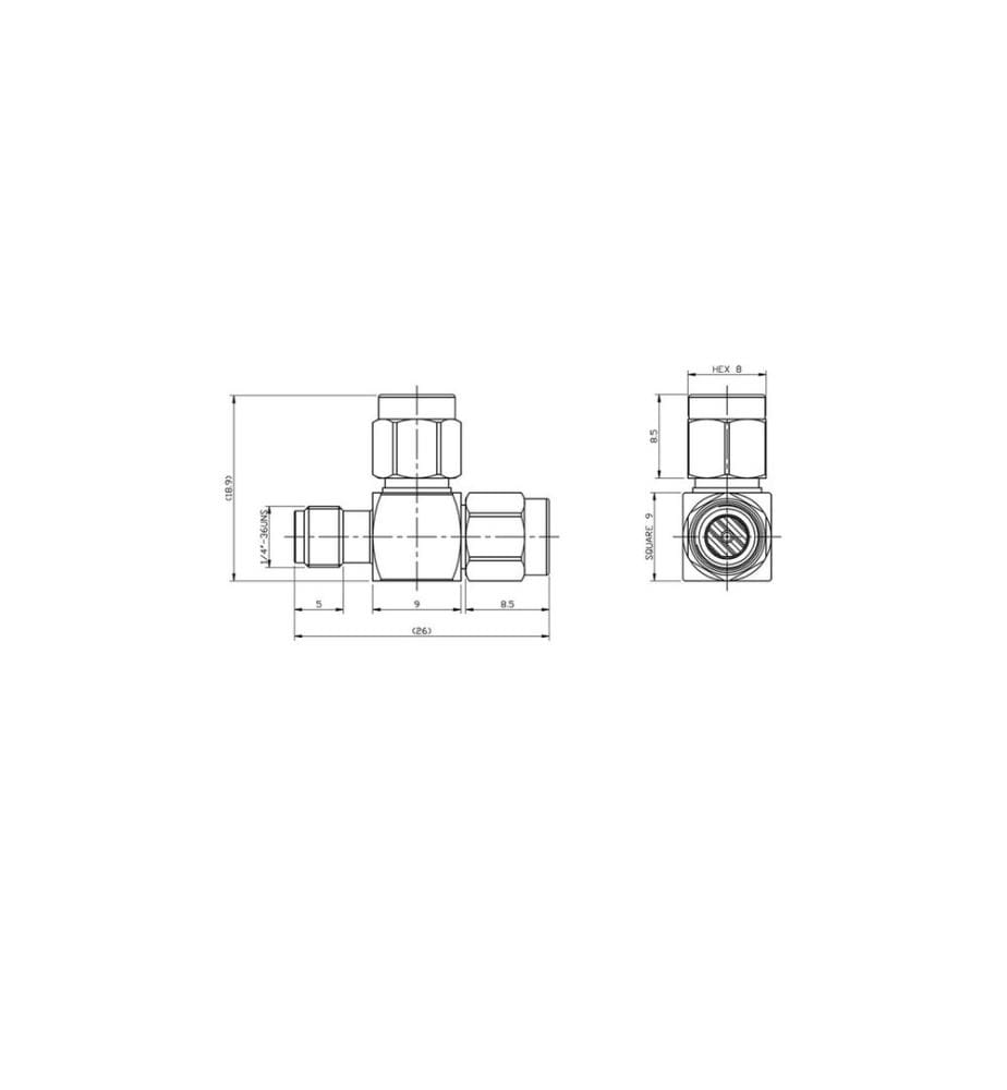 DELOCK - Antennenadapter T-Stück, SMA Buchse (f) - SMA Stecker (m)