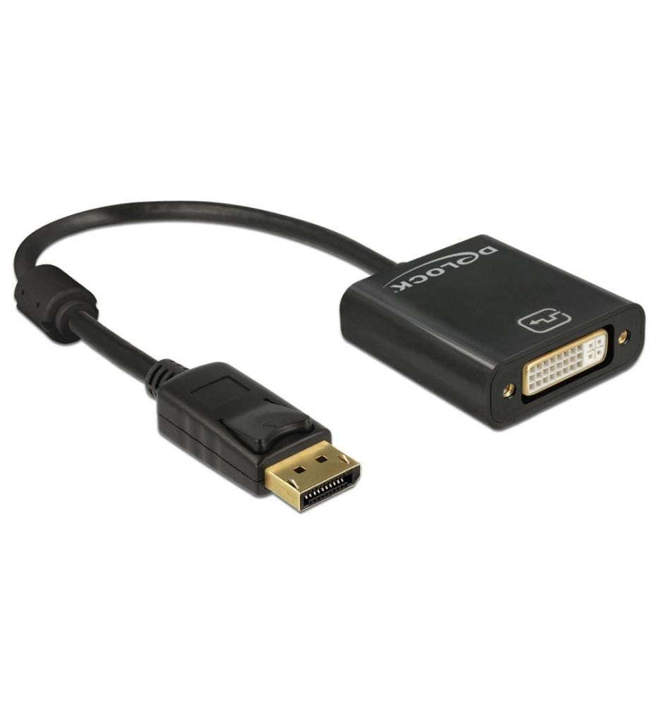 DELOCK - Adapter Displayport - DVI passiv, 4K, schwarz