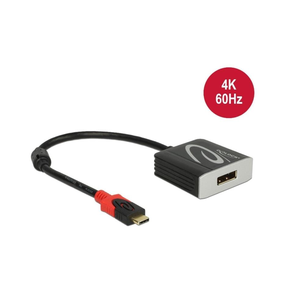 DELOCK - Adapter 4K, 20 cm USB Type-C - DisplayPort