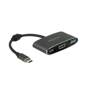 DELOCK - Adapter USB-C - HDMI, USB 3.0 Schwarz