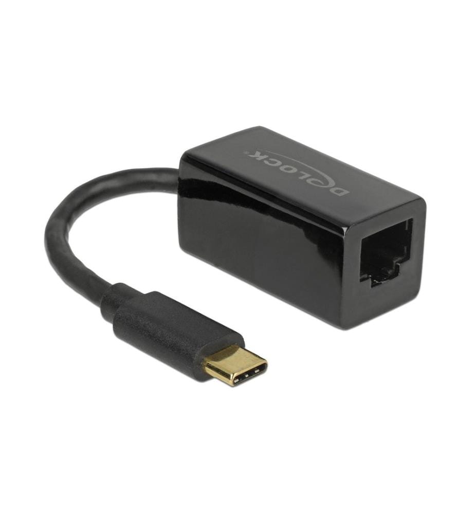 DELOCK - Netzwerk-Adapter USB-C – RJ45 1Gbps, Schwarz