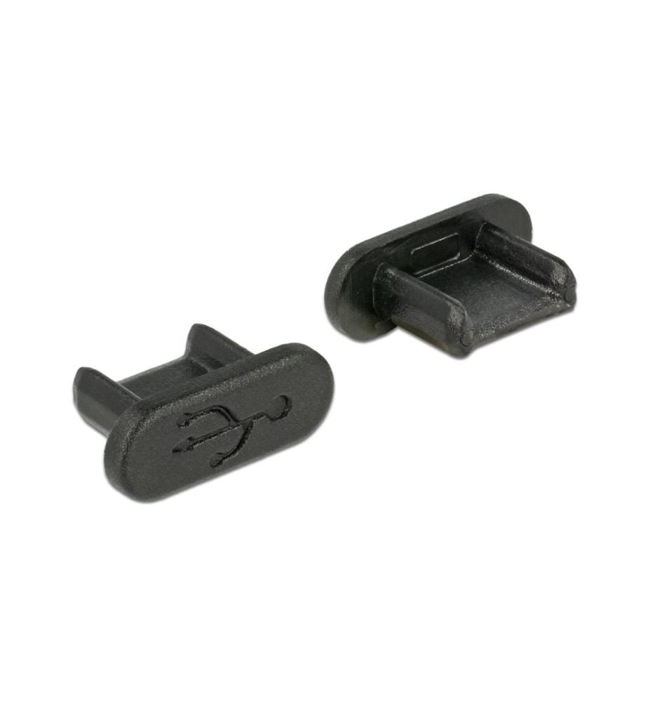 Bouchons anti-poussière Delock USB-MicroB, 10 pièces, Noir
