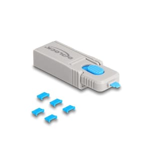 Delock Blocage de port Micro USB Set 5 pièces avec outil de verrouillage