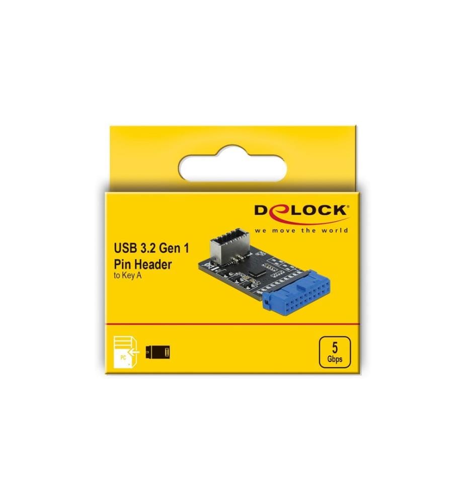 Delock Adaptateur USB 3.1 Connecteur femelle USB vers embase à broches USB - USB Key-A