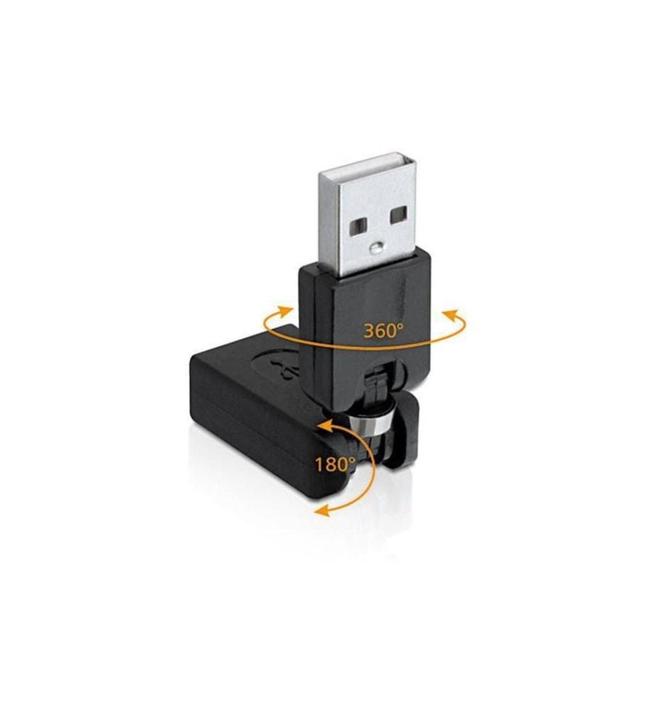 Delock Adaptateur USB 2.0 USB-A mâle - USB-A femelle, rotatif