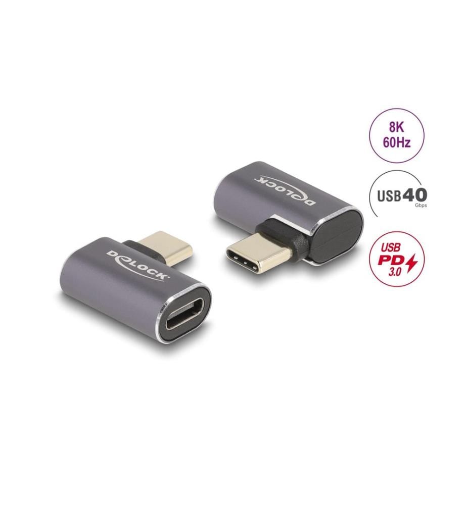 Delock USB-Adapter gewinkelt USB-C Stecker - USB-C Buchse