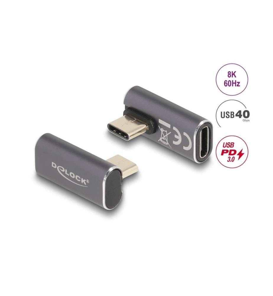 Delock USB-Adapter gewinkelt USB-C Stecker - USB-C Buchse